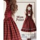 Miss Point Rose Doll 3.0 Check High Waist Corset Skirt(Reservation/Full Payment Without Shipping)
